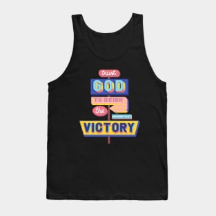 Proverbs 21 31 Bible Verse Lettering Art Typography Tank Top